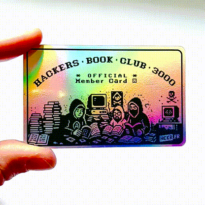 🎴 Carte de membre du « HACKERS BOOK CLUB 3000 »