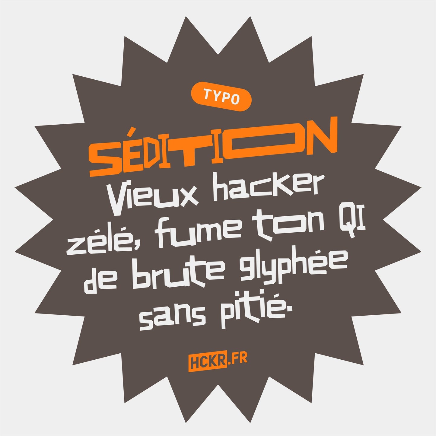 Typo : Sédition !