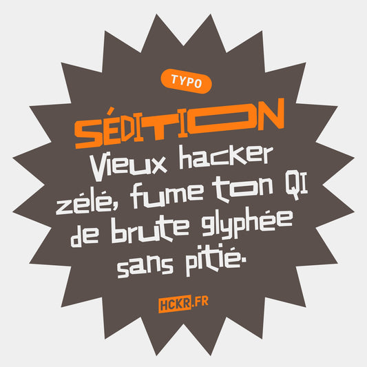 Typo : Sédition !