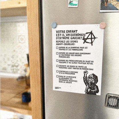 AFFICHE A4 · VOTRE ENFANT EST-IL D’EXTRÊME GAUCHE ?