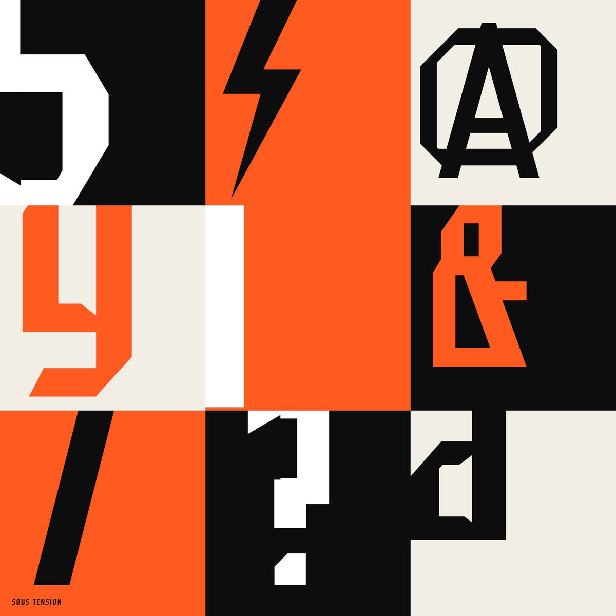 Composition graphique avec les lettres de Sous Tension